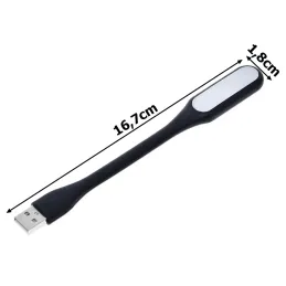 Silikonska fleksibilna USB lampa za prijenosno računalo PAD / Crna