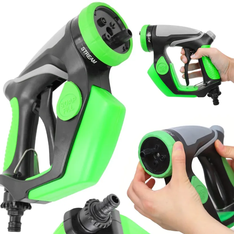 Visokotlačni pištolj za pranje auta s posudom za deterdžent / Zelena