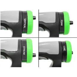 Visokotlačni pištolj za pranje auta s posudom za deterdžent / Zelena