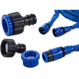 Fleksibilno vrtno crijevo za navodnjavanje s nastavkom za zalijevanje / Plava