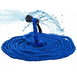 Fleksibilno vrtno crijevo za navodnjavanje s nastavkom za zalijevanje / Plava