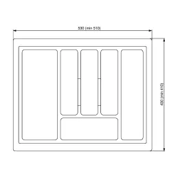 Pribor VIVA - dubina 450 mm / Bijela