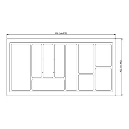 Pribor VIVA - dubina 450 mm / Bijela