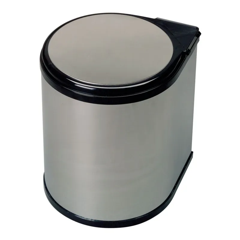 Okrugla kanta za otpad KLASIK 13L / Nehrđajući čelik - crna