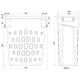 Kanta za kupatilo GOLL sa preklopnim poklopcem / Bijela
