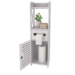 Kupaonski ormarić s bravom WELLS / Bijela