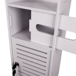 Kupaonski ormarić s bravom WELLS / Bijela