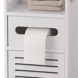 Kupaonski ormarić s bravom WELLS / Bijela