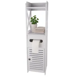 Kupaonski ormarić s bravom WELLS / Bijela