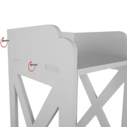 Kupaonski ormarić s bravom WELLS / Bijela