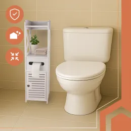 Kupaonski ormarić s bravom WELLS / Bijela