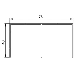 Gornja dvostruka tračnica MAXX / Crna mat