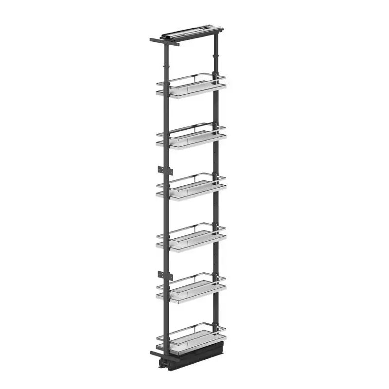 Stalak za namirnice TARON 1959 - 2255 mm s prigušivačem / Bijela - krom