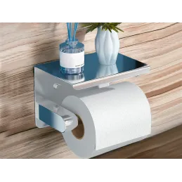 Držač za toaletni papir s policom BROS / Nehrđajući čelik