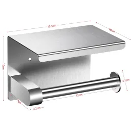 Držač za toaletni papir s policom BROS / Nehrđajući čelik