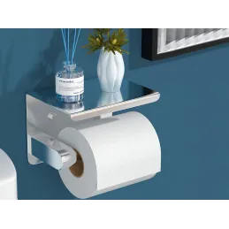 Držač za toaletni papir s policom BROS / Nehrđajući čelik