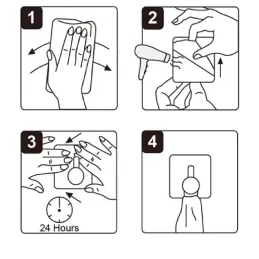 Samoljepljiva vješalica CONGO / Zlatna brušena