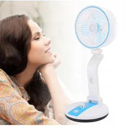Sklopivi ventilator sa stolnom LED lampom FAN / Plava