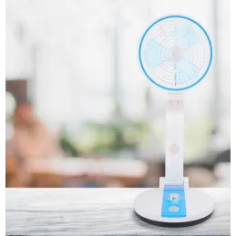 Sklopivi ventilator sa stolnom LED lampom FAN / Plava