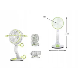 Sklopivi ventilator sa stolnom LED lampom FAN / Zelena