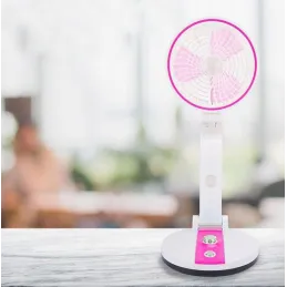 Sklopivi ventilator sa stolnom LED lampom FAN / Ružičasta