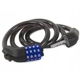 Kodirana brava za bicikl LOCK 1000 mm / Crna