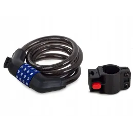 Kodirana brava za bicikl LOCK 1000 mm / Crna