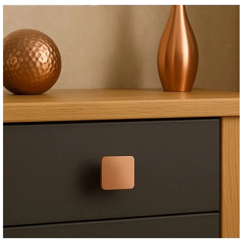 Ručka knopka PERLA / Brušena bakrena