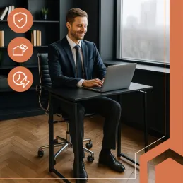 Sklopivi uredski stol VITTO 800 x 400 / Crna - Crno drvo