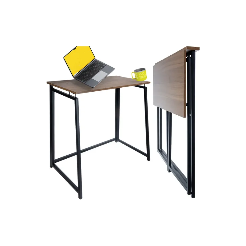 Sklopivi uredski stol VITTO 800 x 400 / Crni - smeđe drvo