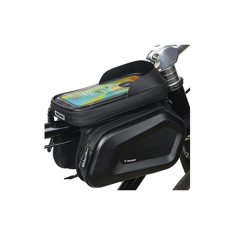 Torba za okvir bicikla s futrolom za telefon CROSS / Crna