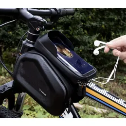 Torba za okvir bicikla s futrolom za telefon CROSS / Crna