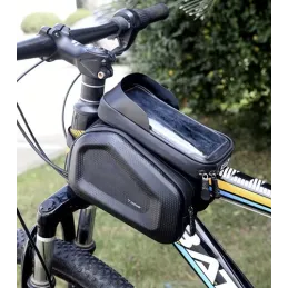 Torba za okvir bicikla s futrolom za telefon CROSS / Crna