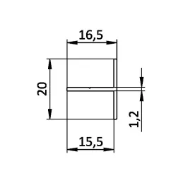 Spojna letvica MAXX "T" / Crna mat