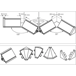 Set završetaka za brtvenu letvicu KRONOSPAN / Crna