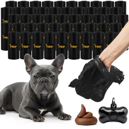 1000 kom vrećica za izmet s etuijem / Crna