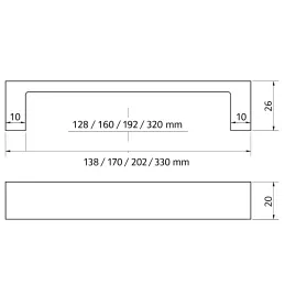 Úchytka MONICA / Bijela mat