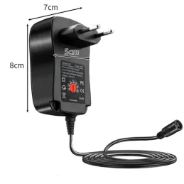 Univerzalni napajanja s 6 priključaka 3-12V + USB / Crna
