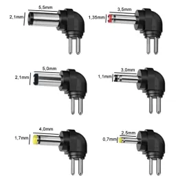 Univerzalni napajanja s 6 priključaka 3-12V + USB / Crna