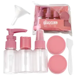 Putni set posudica i bočica za kozmetiku HOLIDAY / Ružičasta