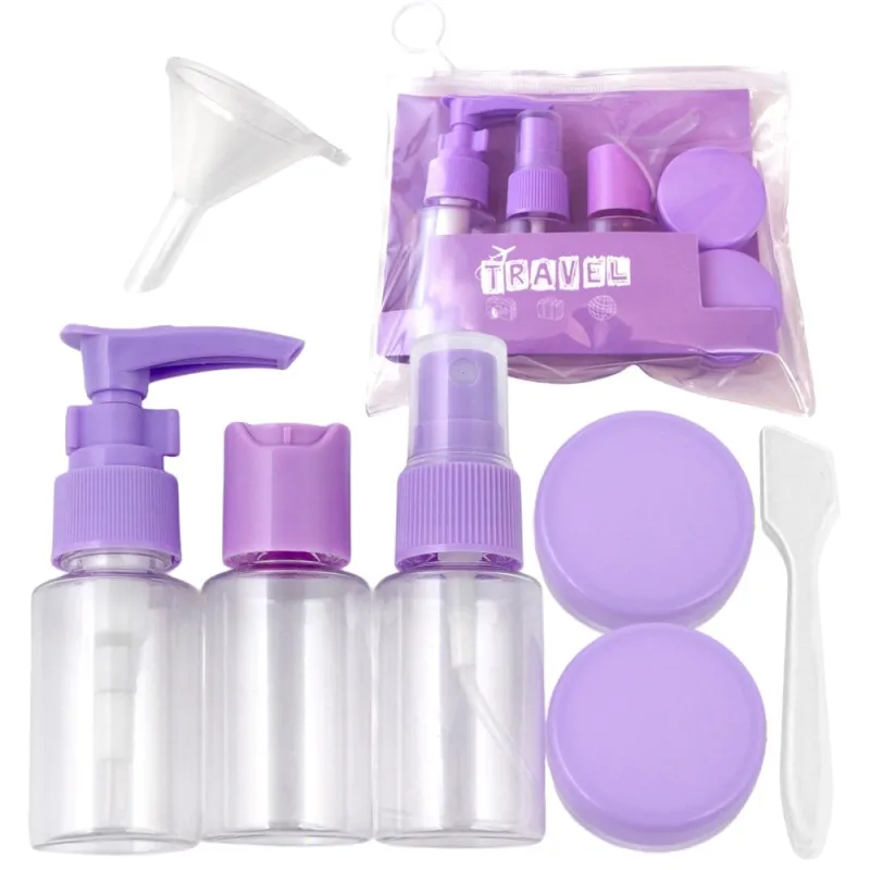 Putni set posudica i bočica za kozmetiku HOLIDAY / Ljubičasta
