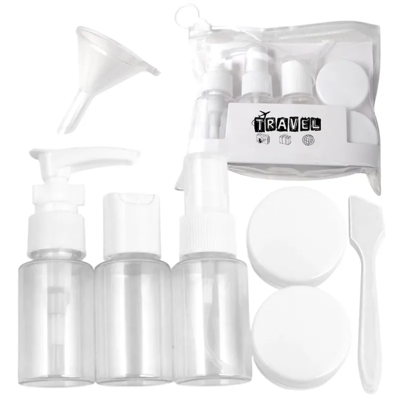 Putni set posudica i bočica za kozmetiku HOLIDAY / Bijela