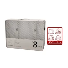 7-dijelni set za putovanja za odjeću i kozmetiku TRAVEL LUX / Bijeli