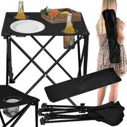 Sklopivi kamping stol KEMP / Crni