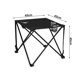 Sklopivi kamping stol KEMP / Crni