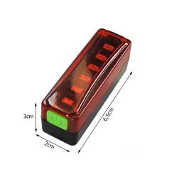 Vodootporno i punjivo LED stražnje svjetlo za bicikl BRAKE / Crno-crvena