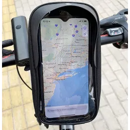 Torba za okvir bicikla s futrolom za telefon SOUL / Crna