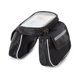 Torba za okvir bicikla s futrolom za telefon TOUR / Crna