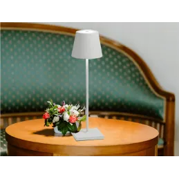 Dekorativna stolna lampa s dodirnim uključivanjem i zatamnjivanjem ZEUS / Bijela