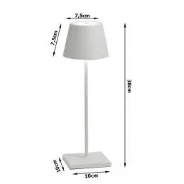 Dekorativna stolna lampa s dodirnim uključivanjem i zatamnjivanjem ZEUS / Bijela